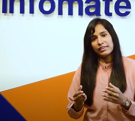 Female operations lead at Infomate speaking about business milestones for a premier BPO company in Sri Lanka.