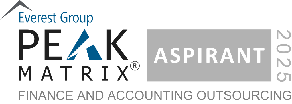 Everest Group PEAK Matrix 2025 Aspirant badge for Finance and Accounting Outsourcing, highlighting Infomate as a trusted BPO company in Sri Lanka.