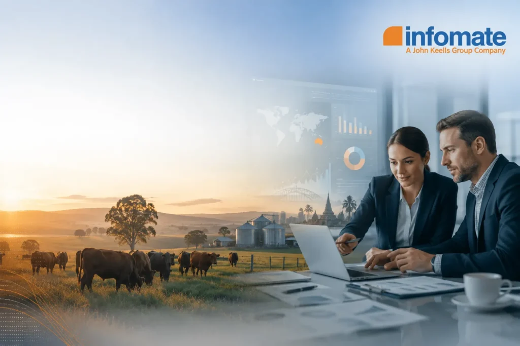 Infomate supporting Australian agribusiness transformation through finance, governance and business process management.